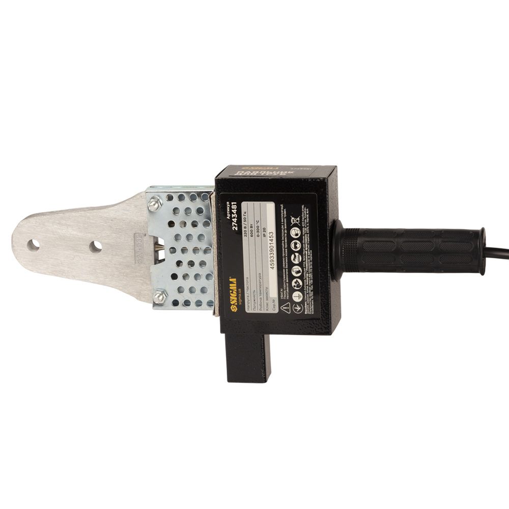 Паяльник для пластиковых труб 600Вт 20-32мм металлический кейс SIGMA (2743481)