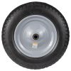 Колесо для тачки безкамерне поліуретанове 14" (3.50-8) 370×80мм вісь Ø16мм довжина 90мм FLORA (50583