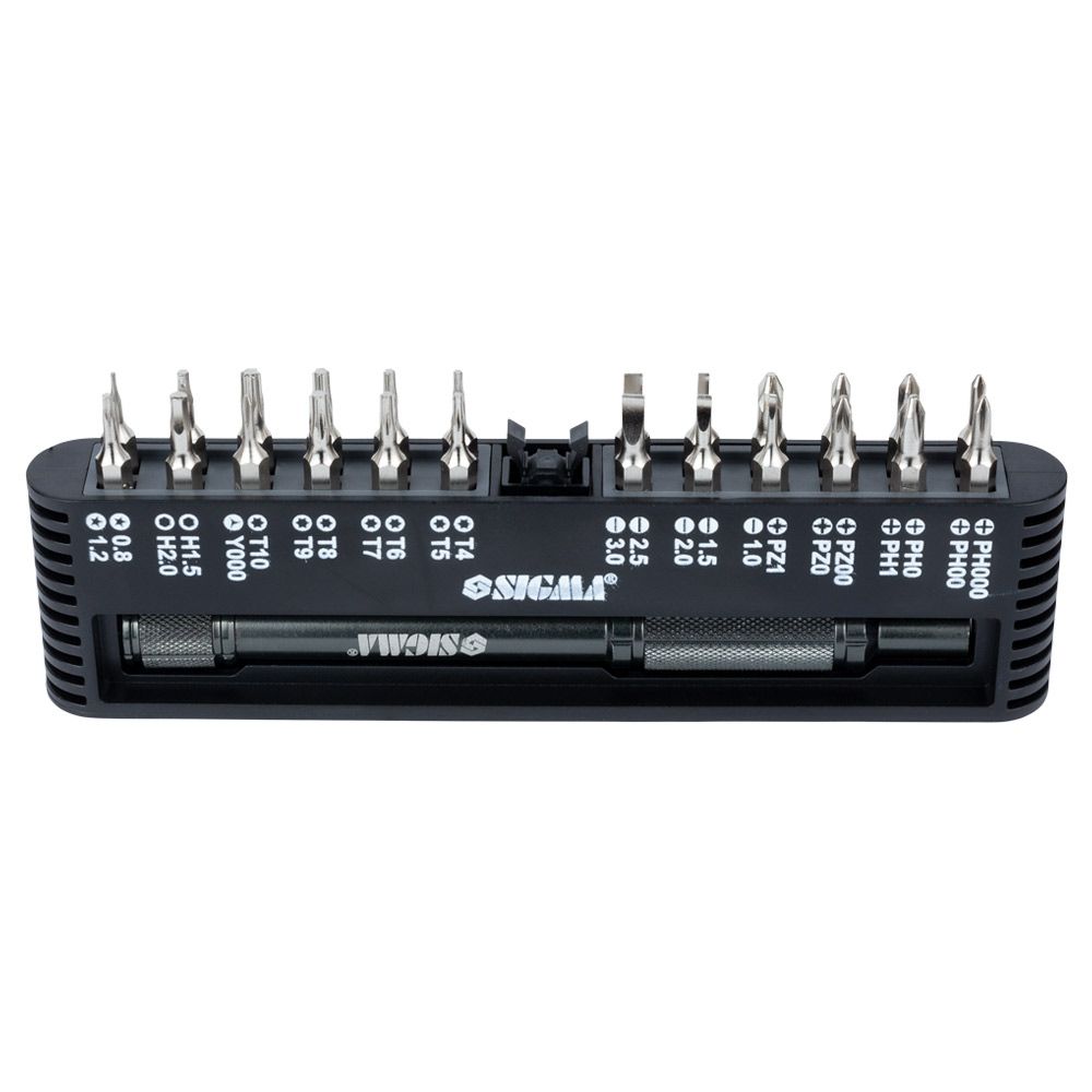 Викрутка + біти 1/4" 24шт CrV для мобільних телефонів (пласт кейс) SIGMA (4003251)