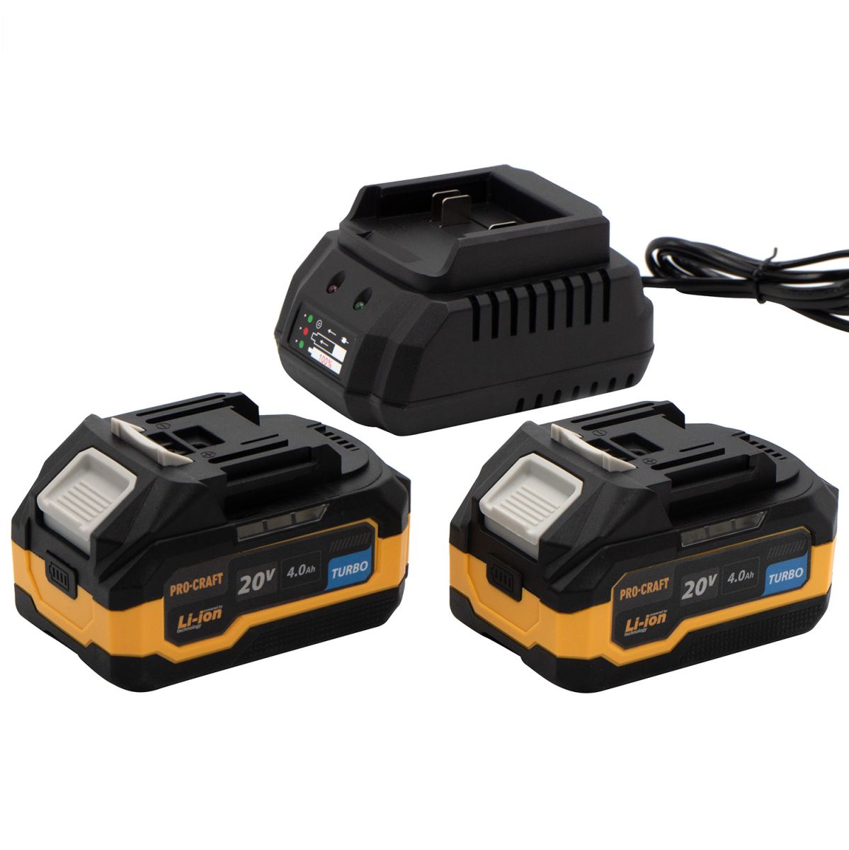 Набір акумуляторів та зарядного пристрою Procraft PBC-set2 (20/4 акб та зп)