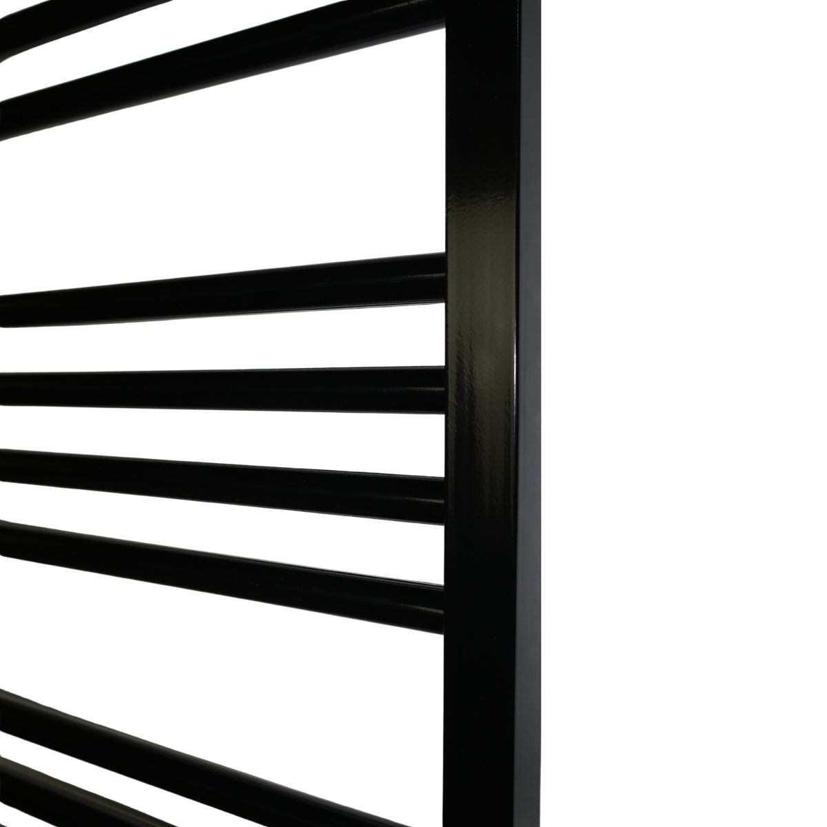 Полотенцесушитель электрический Carino ARIANNA с кнопкой Черный глянец 590*490