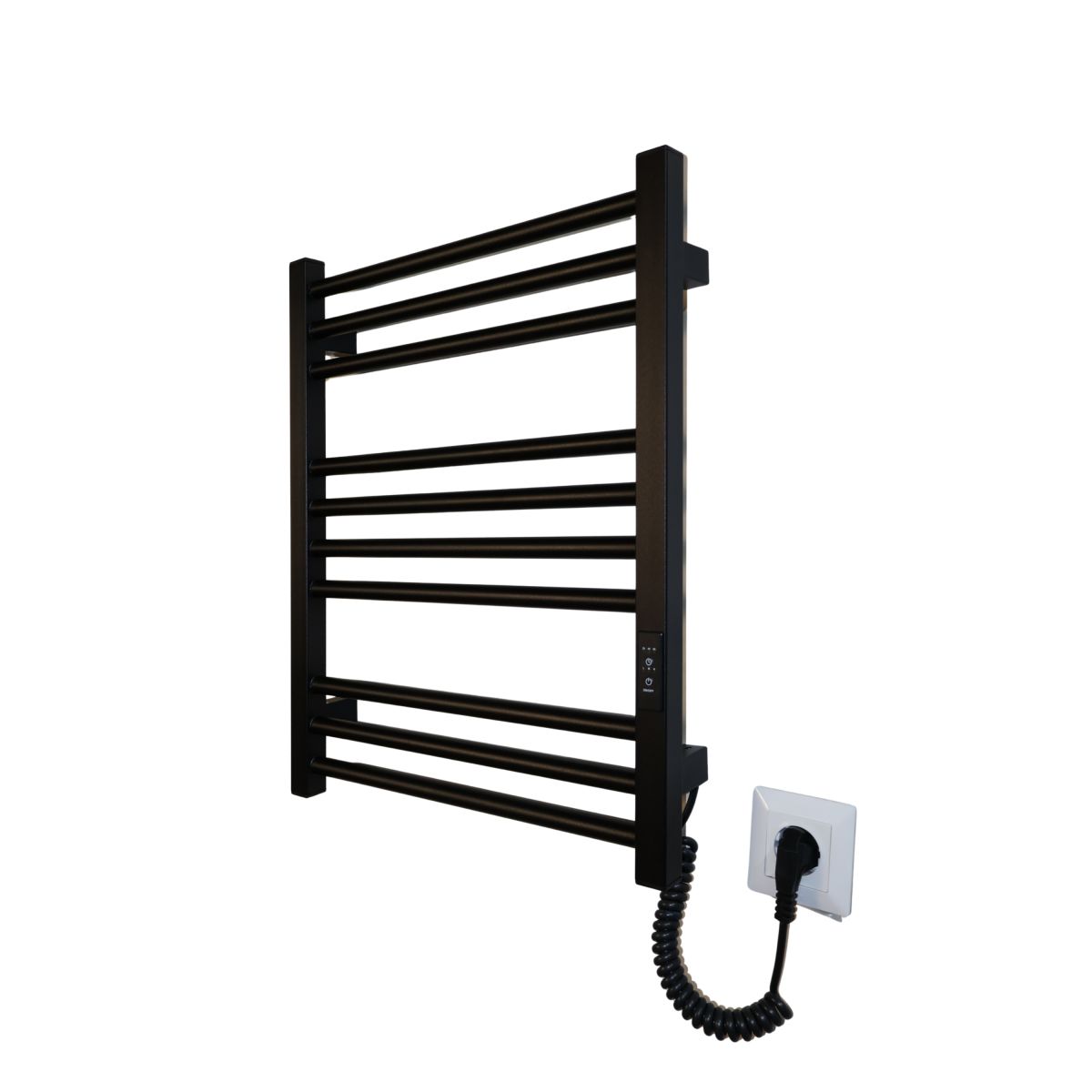 Рушникосушарка електрична Carino ARIANNA з контроллером Чорний матовий 590*490