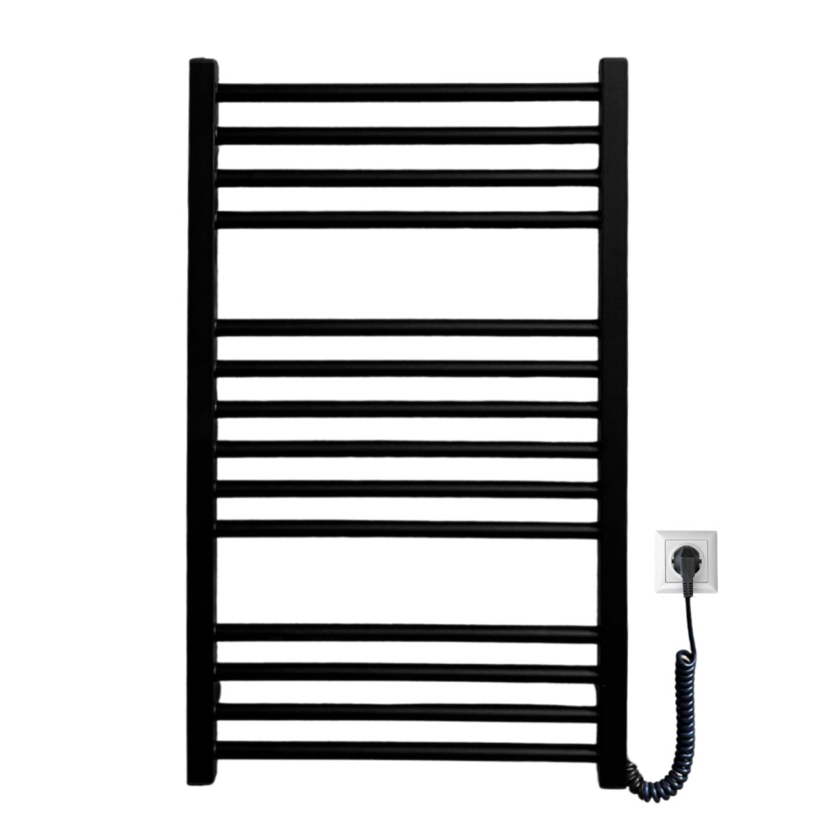 Рушникосушарка електрична Carino ARIANNA з кнопкою Чорний матовий 790*490