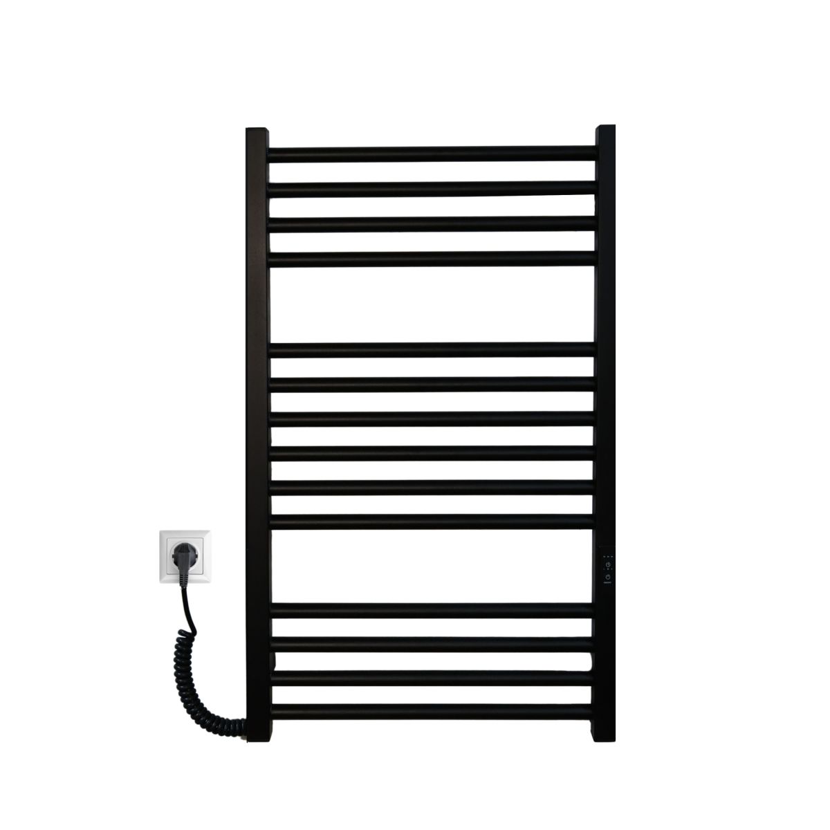 Рушникосушарка електрична Carino ARIANNA з контроллером Чорний матовий 790*490