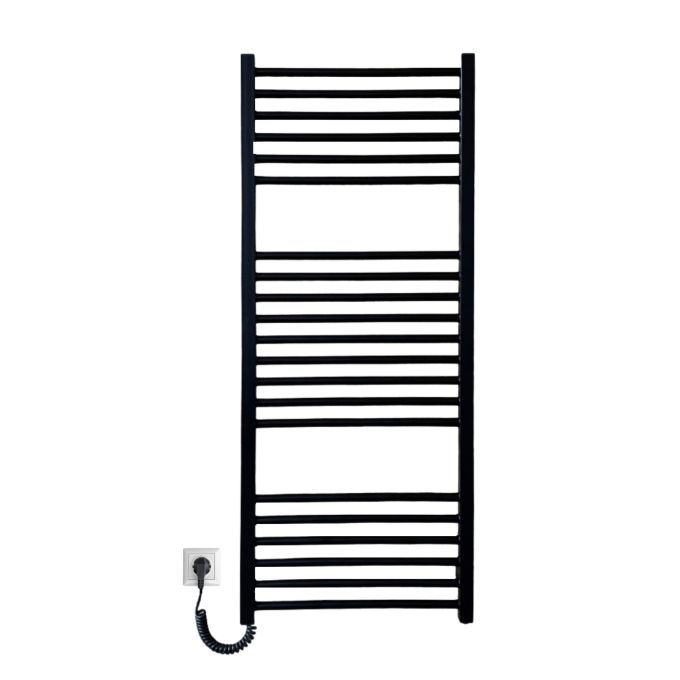 Рушникосушарка електрична Carino ARIANNA з кнопкою Чорний матовий 1190*490