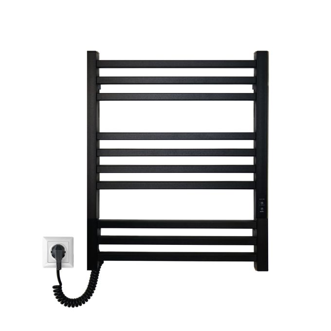 Рушникосушарка електрична Carino LORENZO з контроллером Чорний матовий 590*490