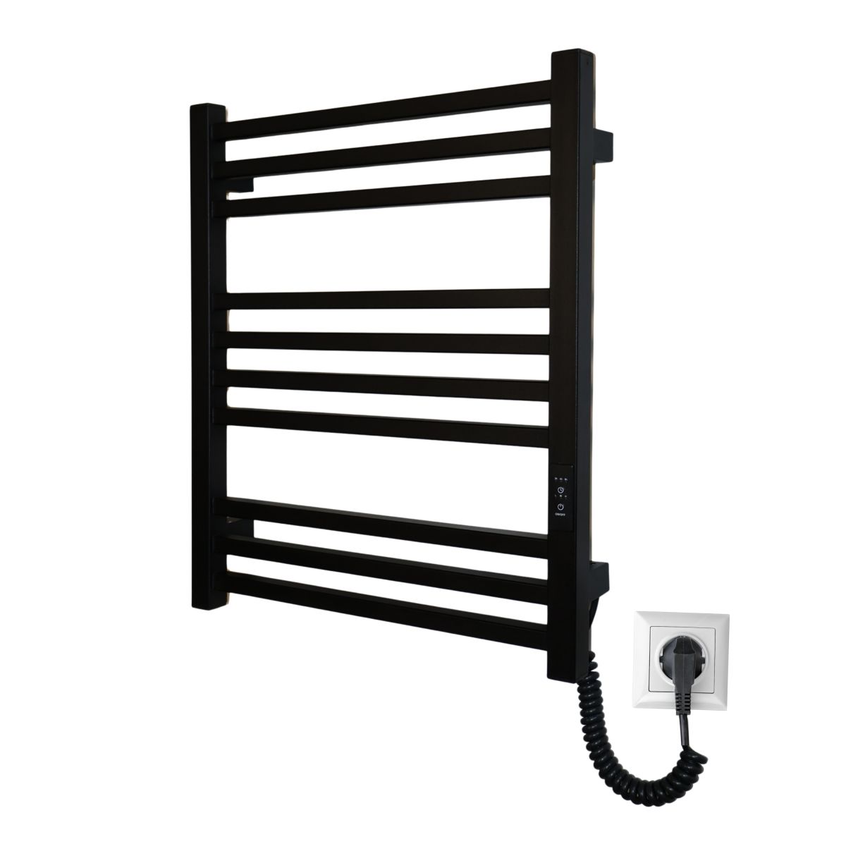 Рушникосушарка електрична Carino LORENZO з контроллером Чорний матовий 590*490