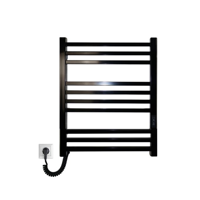 Рушникосушарка електрична Carino LORENZO з контроллером Чорний глянець 590*490