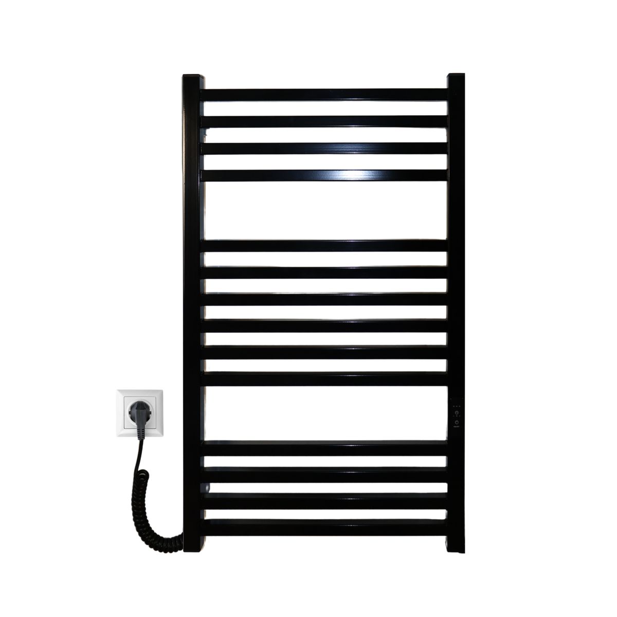 Рушникосушарка електрична Carino LORENZO з контроллером Чорний глянець 790*490