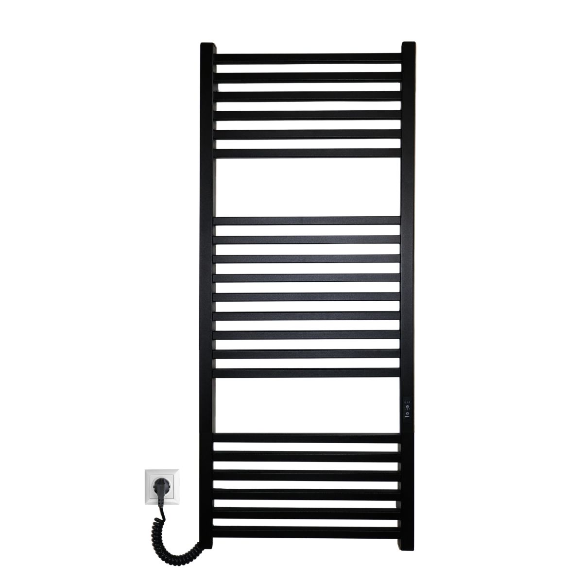 Рушникосушарка електрична Carino LORENZO з контроллером Чорний матовий 1190*490