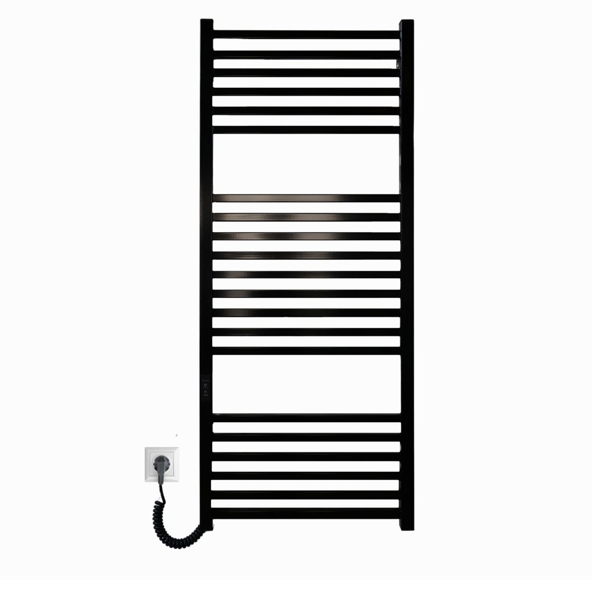 Полотенцесушитель электрический Carino LORENZO с контроллером Черный глянец 1190*490