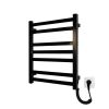 Полотенцесушитель электрический Carino RICARDO с кнопкой Черный глянец 590*490