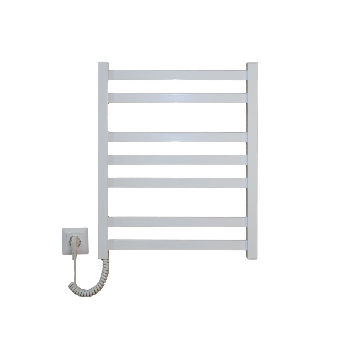 Полотенцесушитель электрический Carino RICARDO с кнопкой Белый глянец 590*490