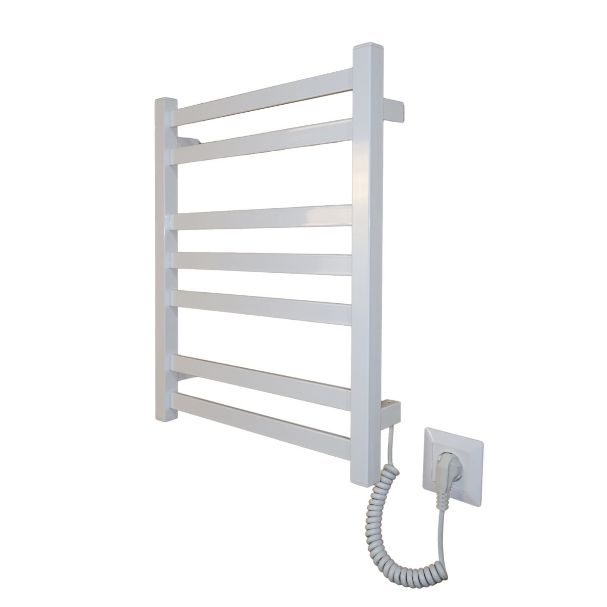 Полотенцесушитель электрический Carino RICARDO с кнопкой Белый глянец 590*490