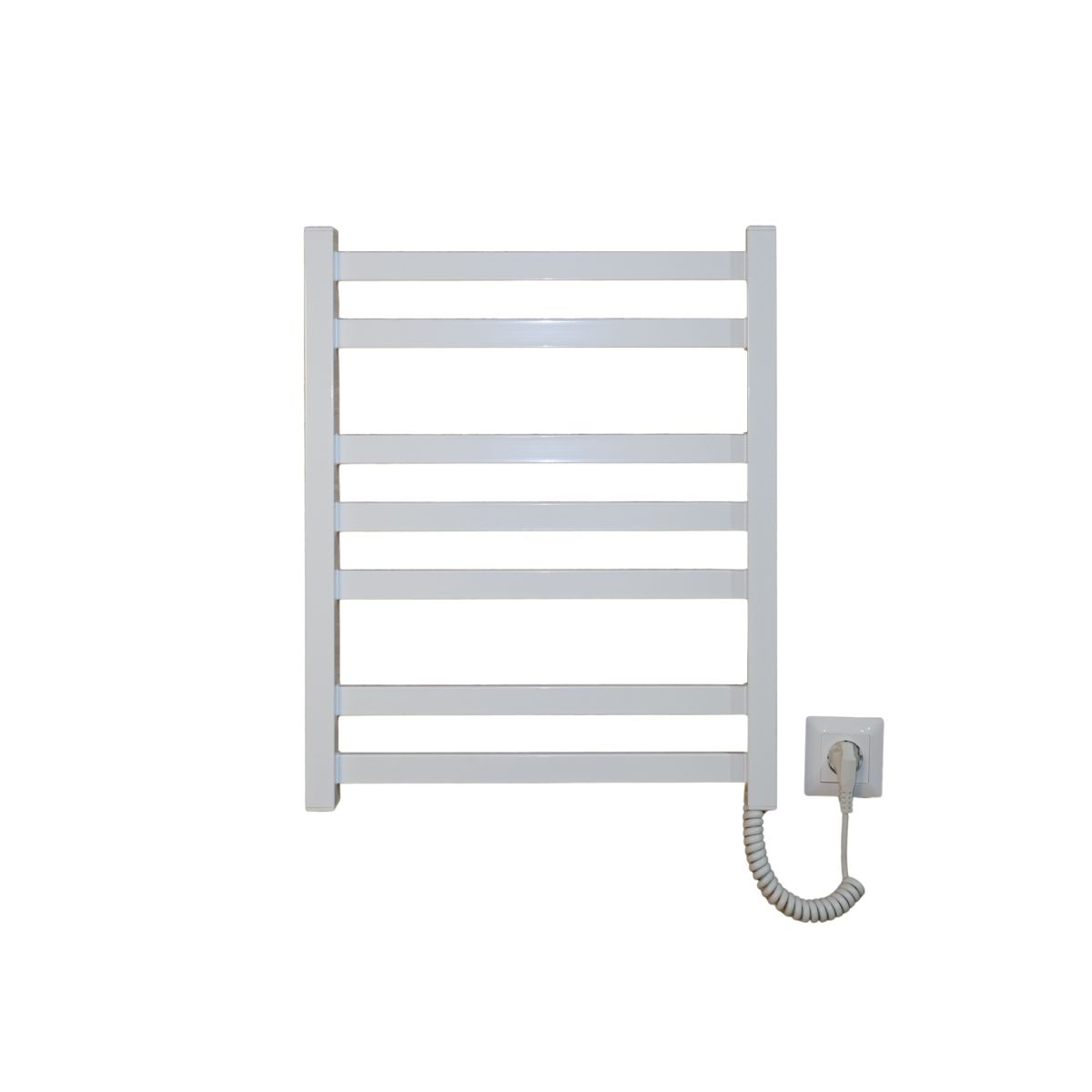 Полотенцесушитель электрический Carino RICARDO с кнопкой Белый глянец 590*490