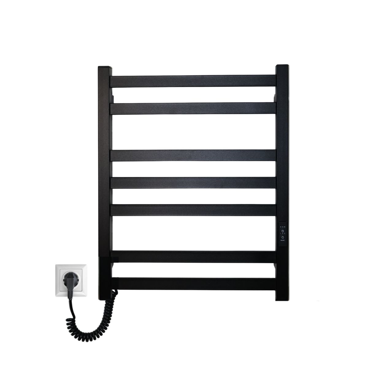 Рушникосушарка електрична Carino RICARDO з контроллером Чорний матовий 590*490