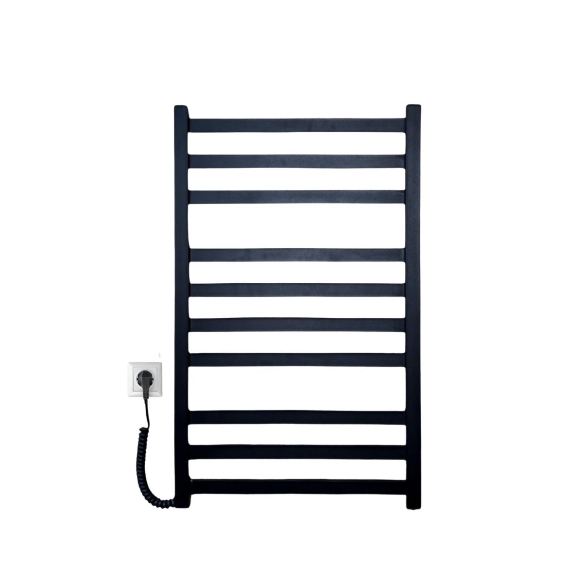 Рушникосушарка електрична Carino RICARDO з кнопкою Чорний матовий 790*490