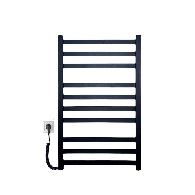 Рушникосушарка електрична Carino RICARDO з кнопкою Чорний матовий 790*490