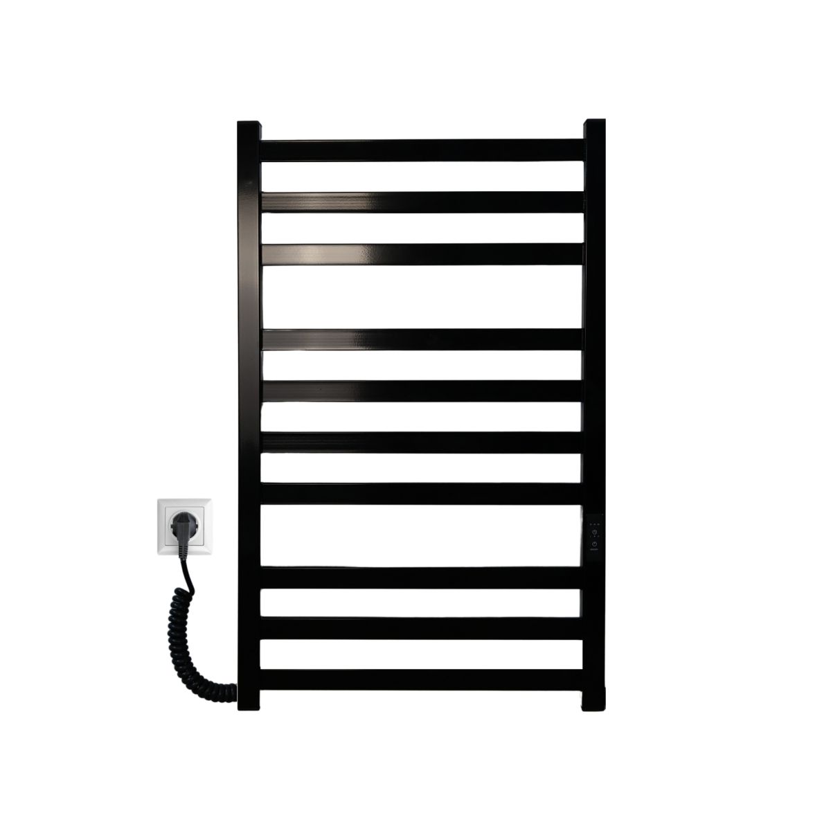 Рушникосушарка електрична Carino RICARDO з контроллером Чорний глянець 790*490