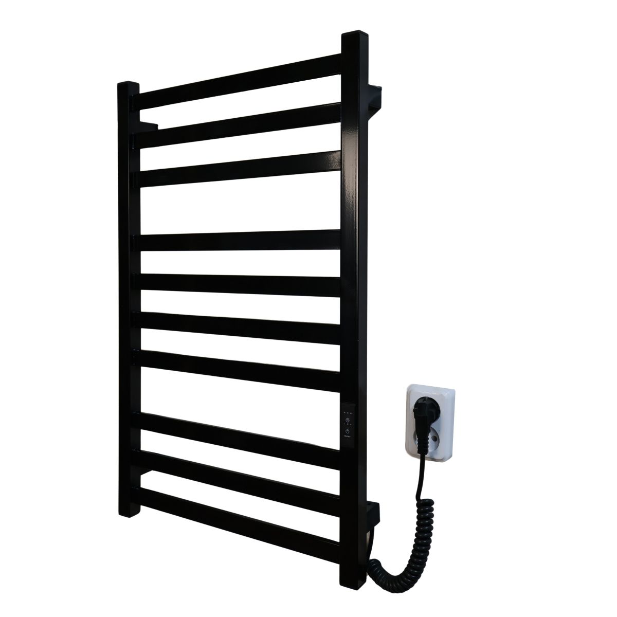 Рушникосушарка електрична Carino RICARDO з контроллером Чорний глянець 790*490