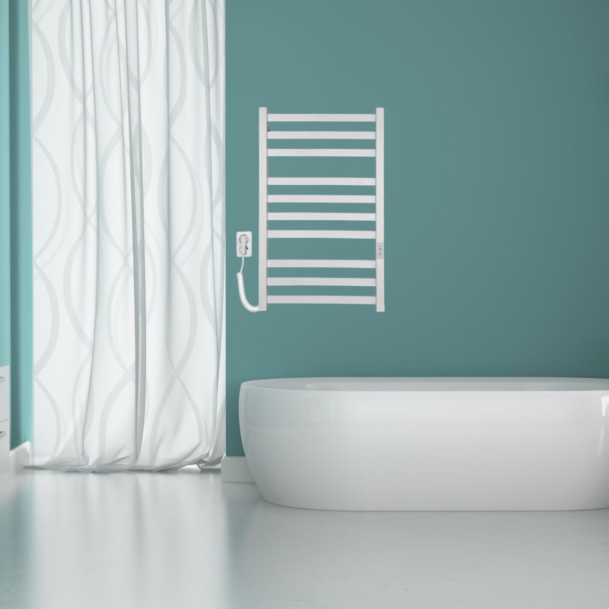 Рушникосушарка електрична Carino RICARDO з контроллером Білий матовий 790*490