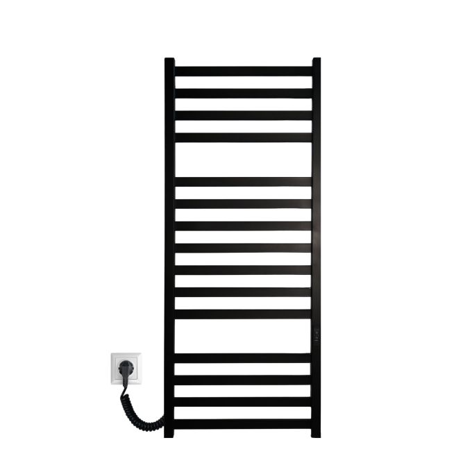 Рушникосушарка електрична Carino RICARDO з контроллером Чорний матовий 1190*490