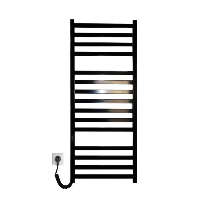 Рушникосушарка електрична Carino RICARDO з контроллером Чорний глянець 1190*490