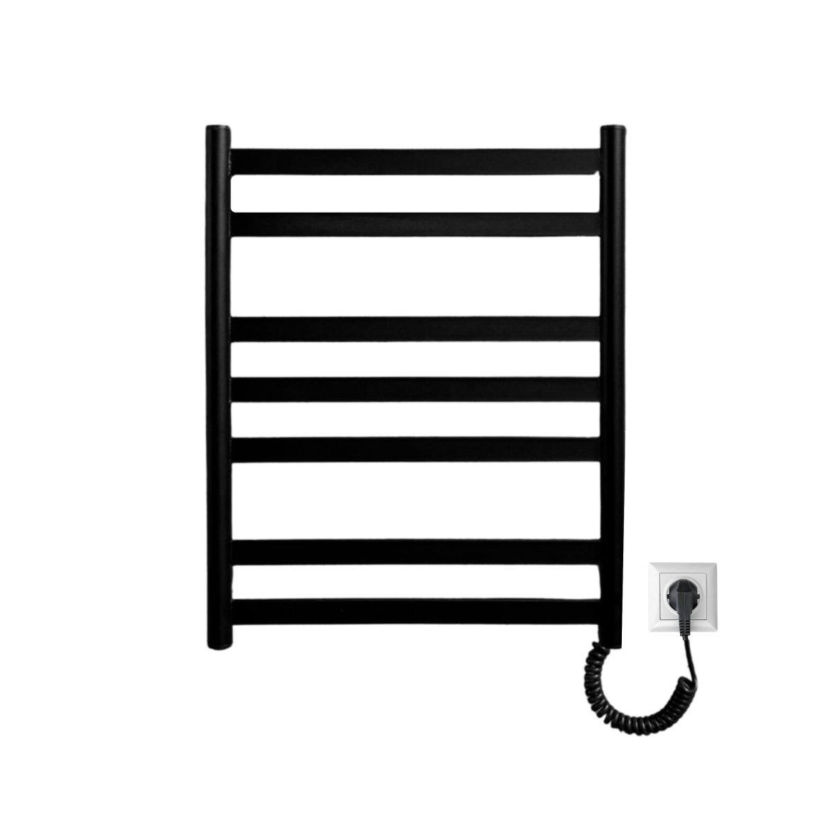 Рушникосушарка електрична Carino MIA з кнопкою Чорний матовий 590*490