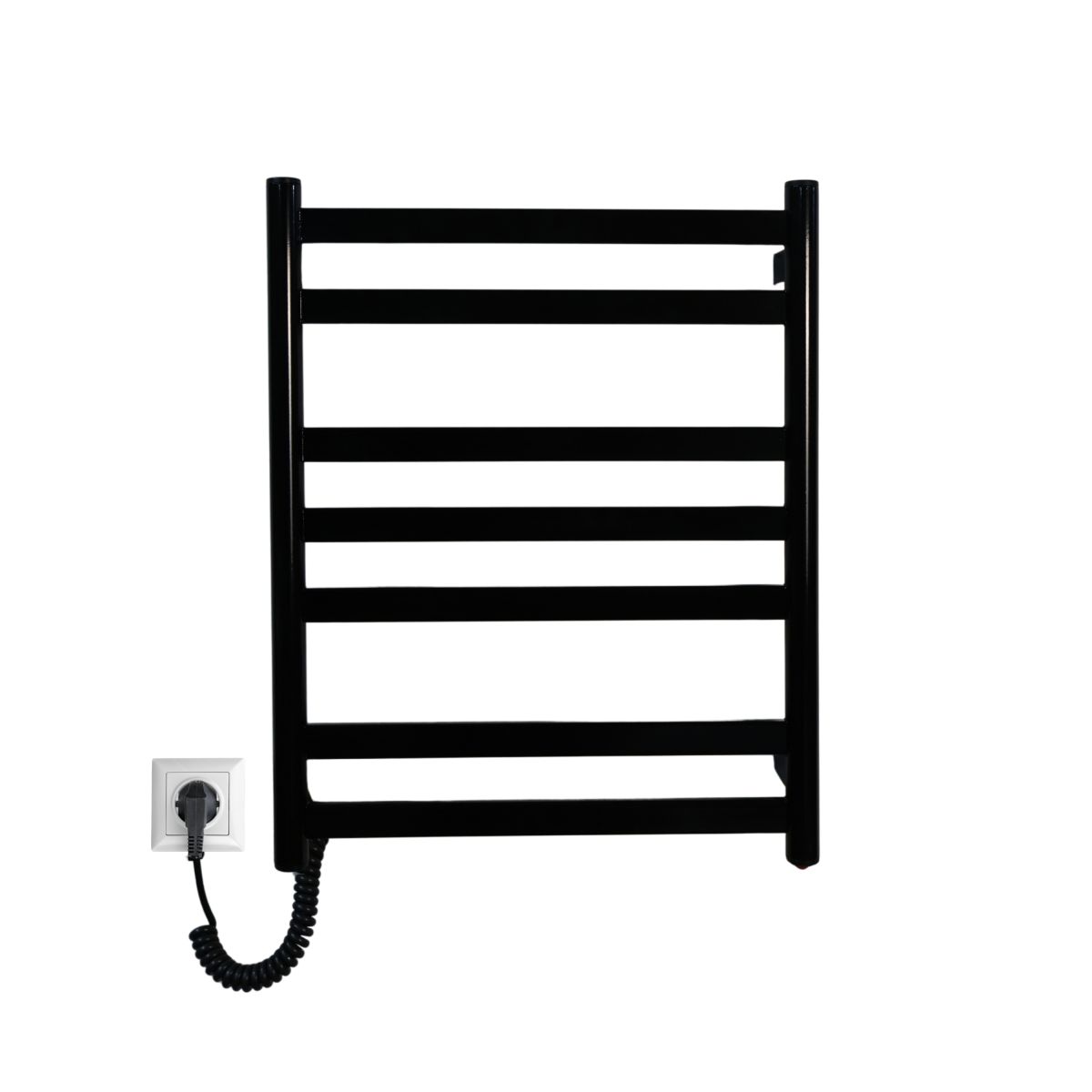 Рушникосушарка електрична Carino MIA з кнопкою Чорний глянець 590*490