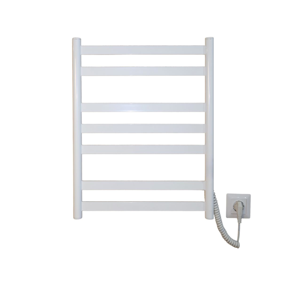 Рушникосушарка електрична Carino MIA з кнопкою Білий глянець 590*490