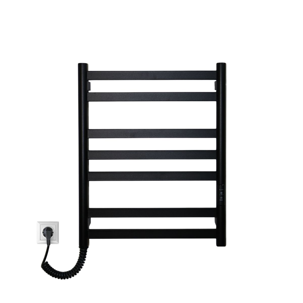 Полотенцесушитель электрический Carino MIA с контроллером Черный матовый 590*490