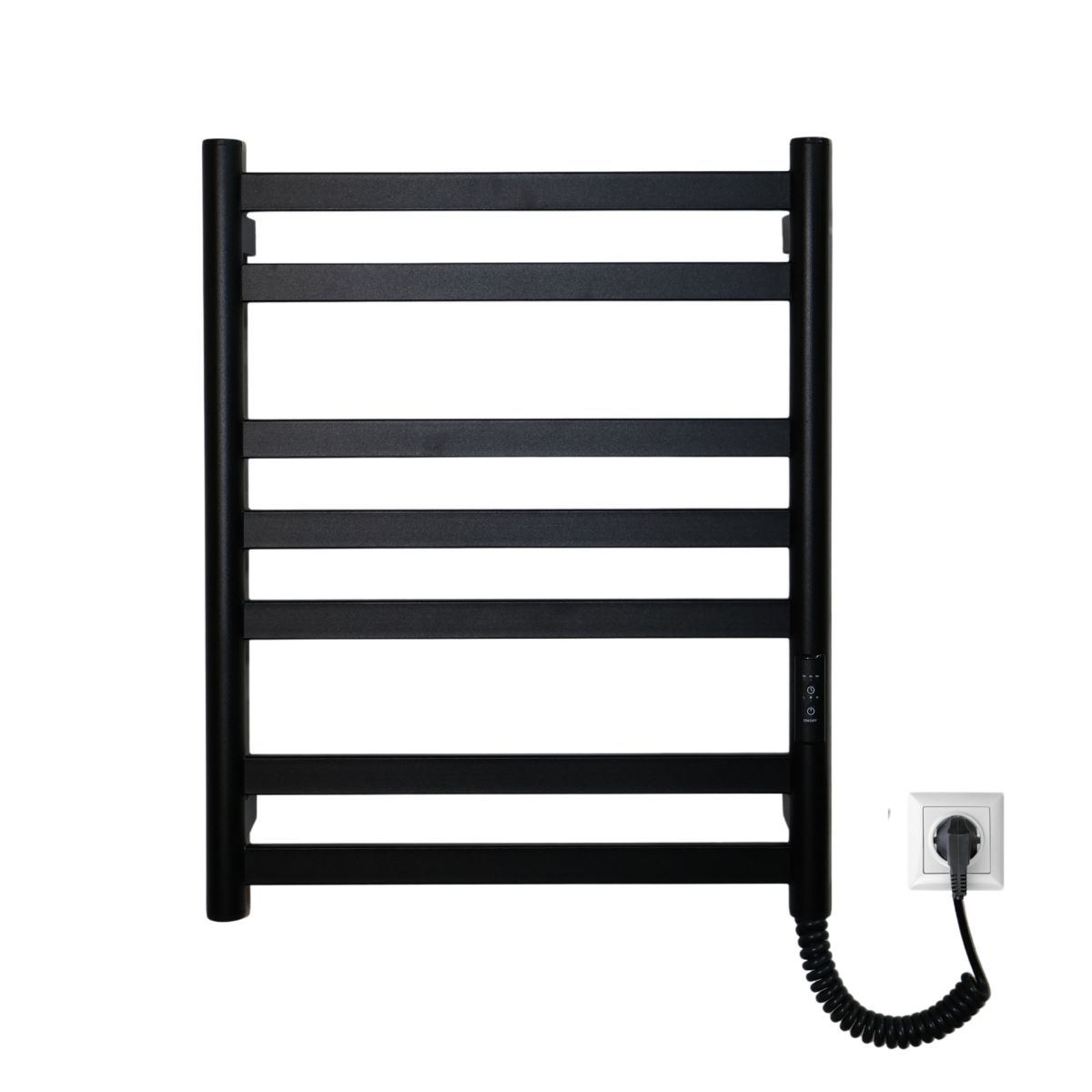 Полотенцесушитель электрический Carino MIA с контроллером Черный матовый 590*490