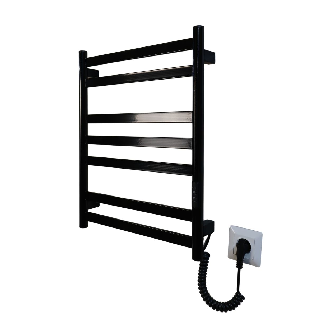 Полотенцесушитель электрический Carino MIA с контроллером Черный глянец 590*490