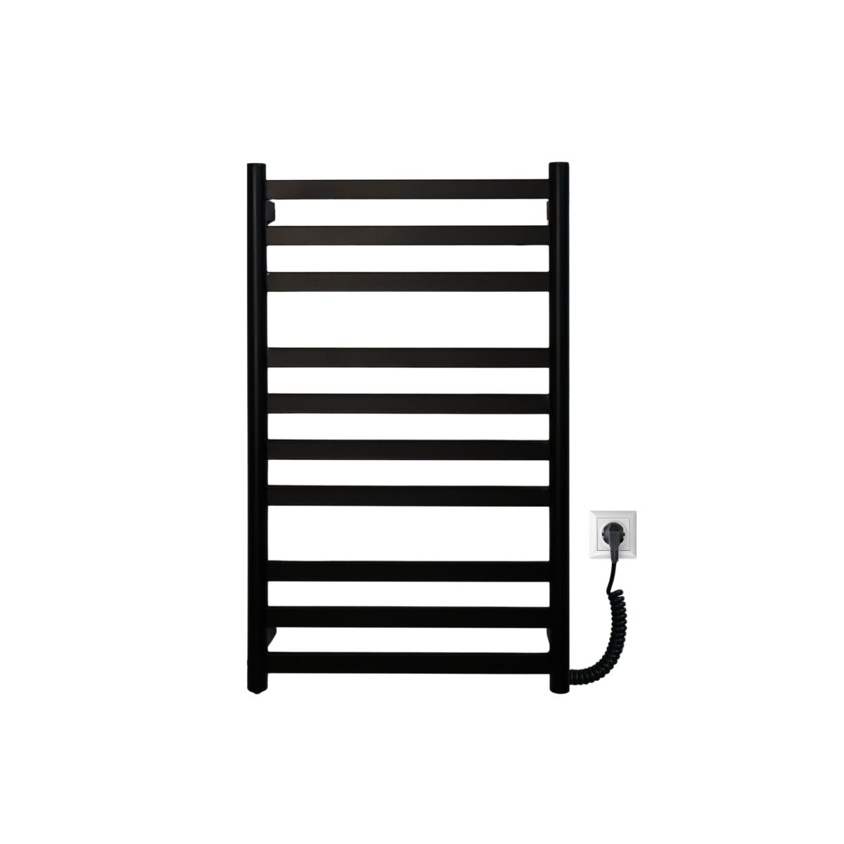 Рушникосушарка електрична Carino MIA з кнопкою Чорний матовий 790*490