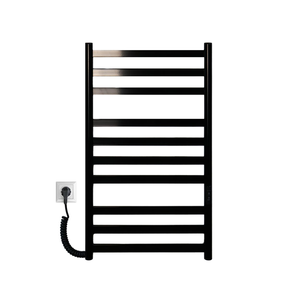 Полотенцесушитель электрический Carino MIA с контроллером Черный глянец 790*490