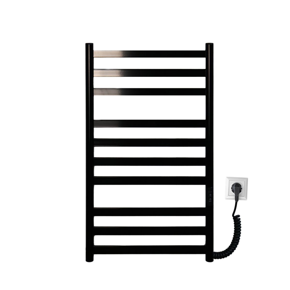 Полотенцесушитель электрический Carino MIA с контроллером Черный глянец 790*490
