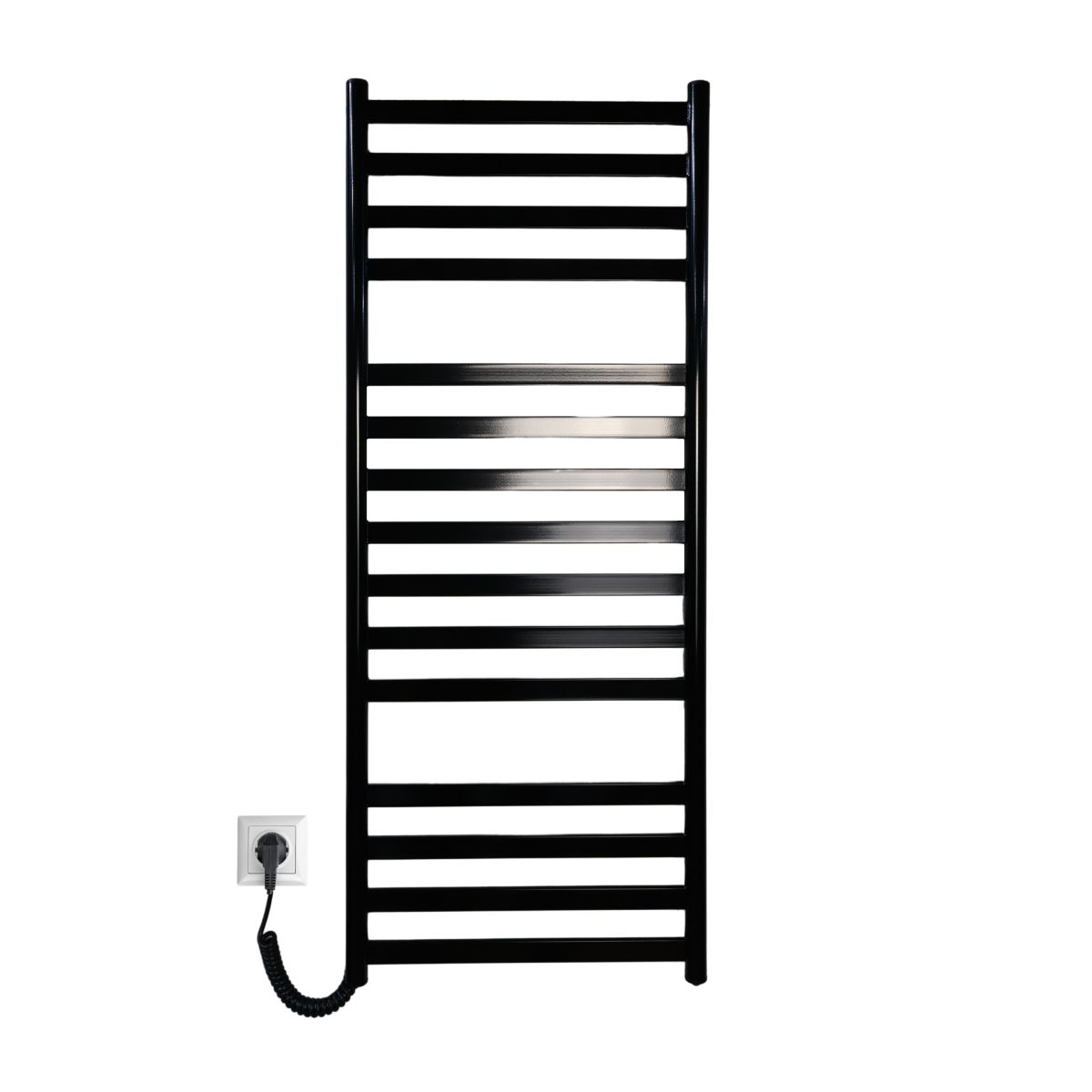 Рушникосушарка електрична Carino MIA з кнопкою Чорний глянець 1190*490