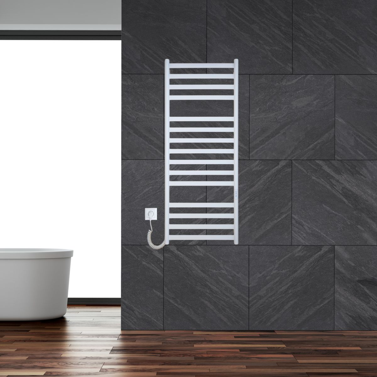 Рушникосушарка електрична Carino MIA з контроллером Білий матовий 1190*490