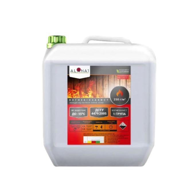 Засіб вогнебіозахисний, готовий розчин АЛАНА-1 червоний, 12кг