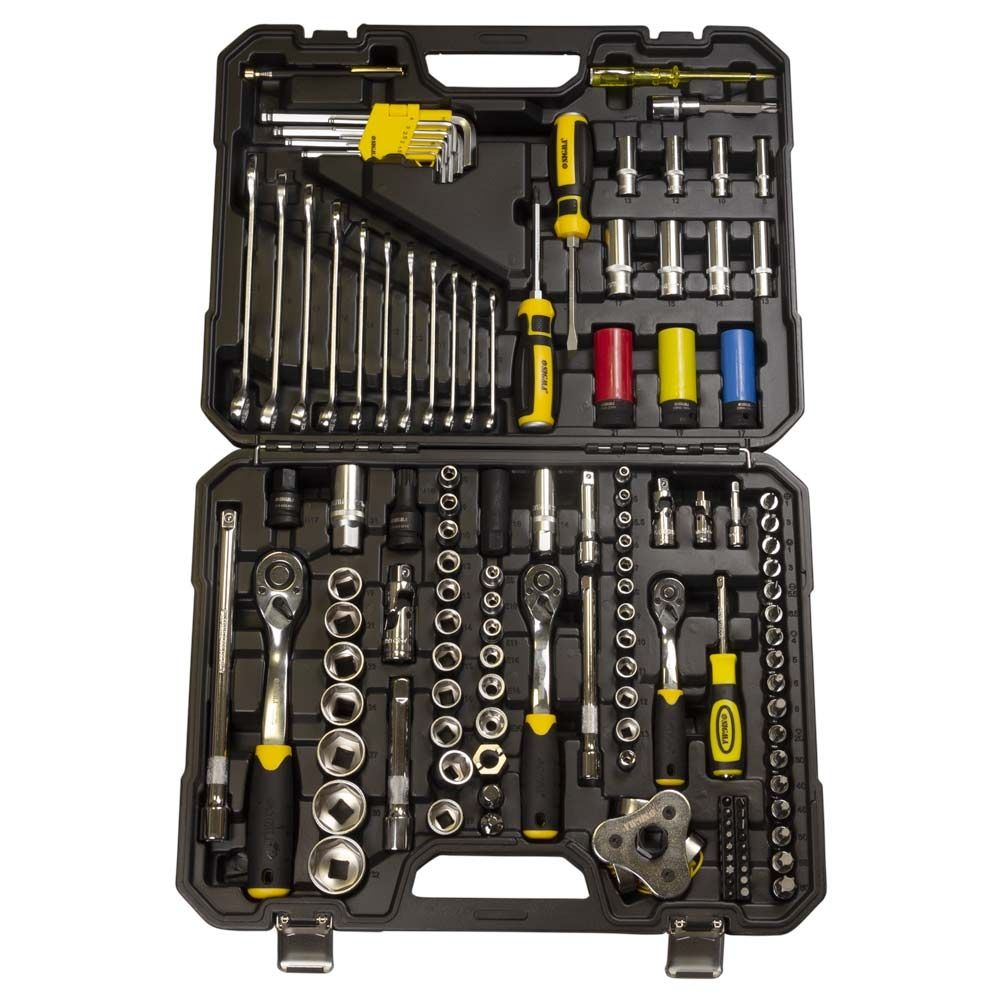 Набір насадок торцевих і біти, ключів, інструментів ¼" ⅜" ½" 128шт CrV SIGMA (6003791)