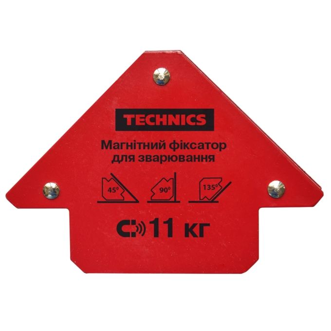 Магнітний фіксатор для зварювання "Стріла", 140х215 мм, кути 45°, 90°, 135°