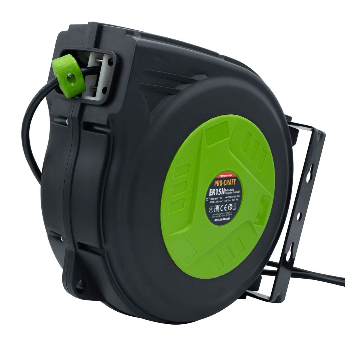 Подовжувач на котушці Procraft EK15N 3x1,5мм² 15 м