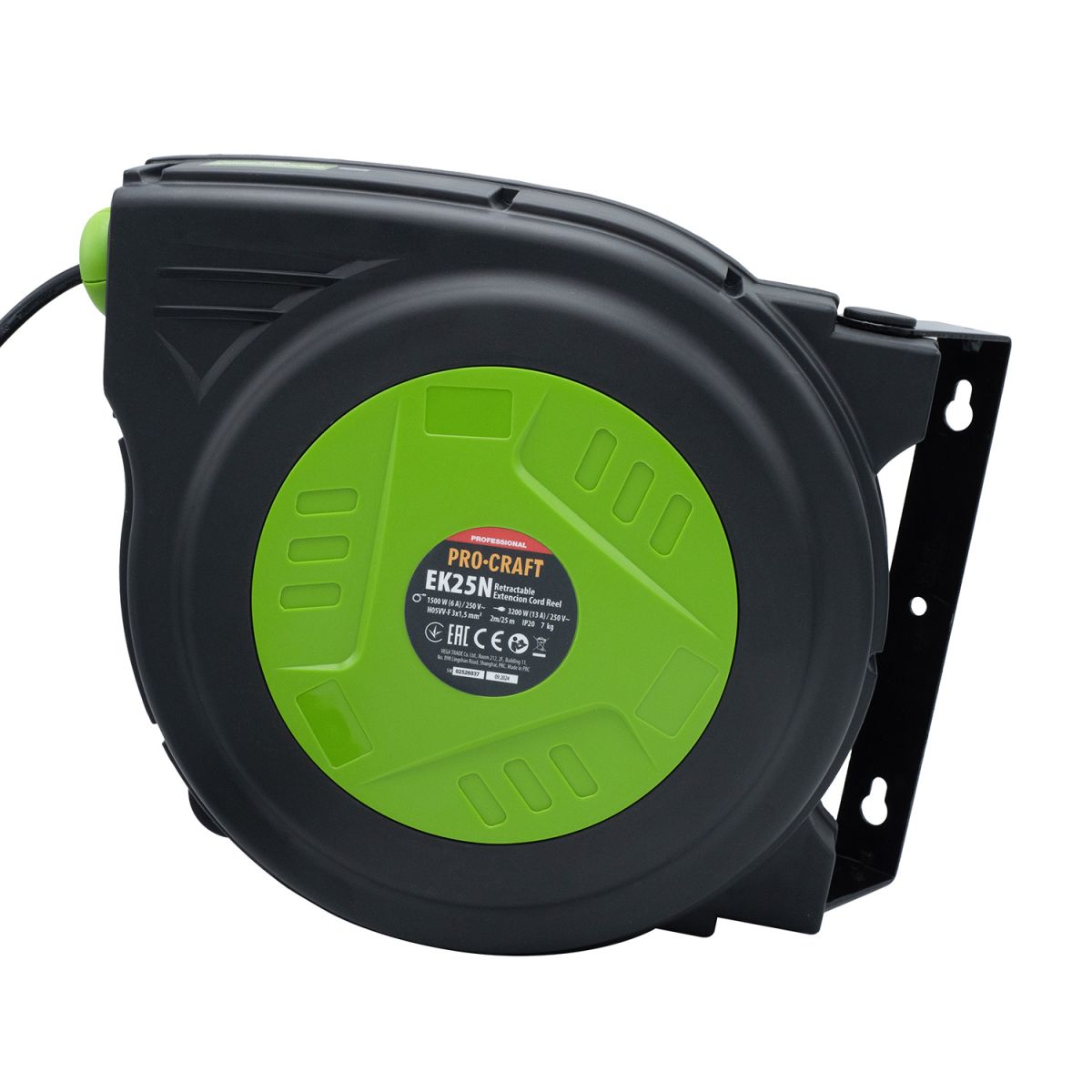 Подовжувач на котушці Procraft EK25N 3x1,5мм² 25 м