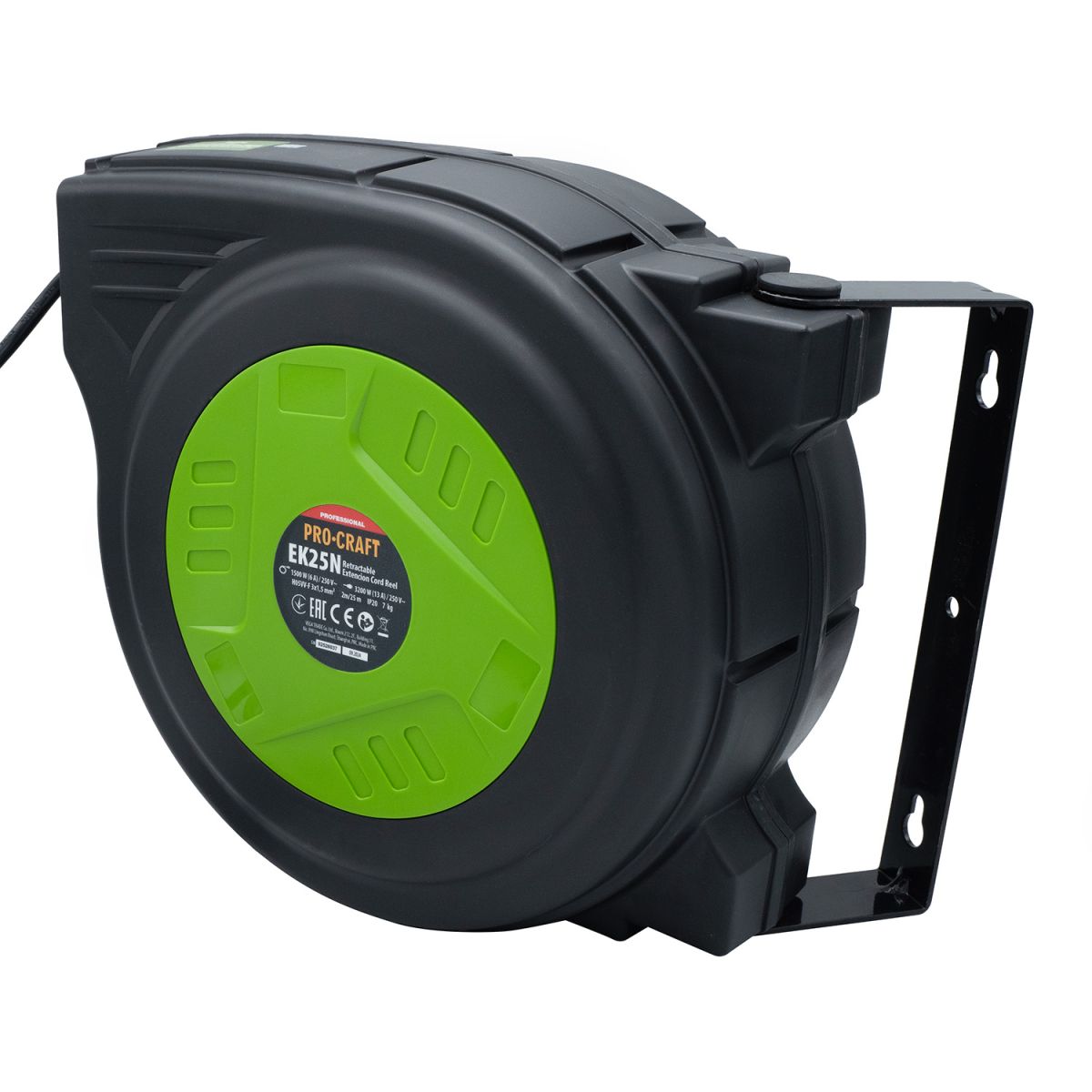 Подовжувач на котушці Procraft EK25N 3x1,5мм² 25 м