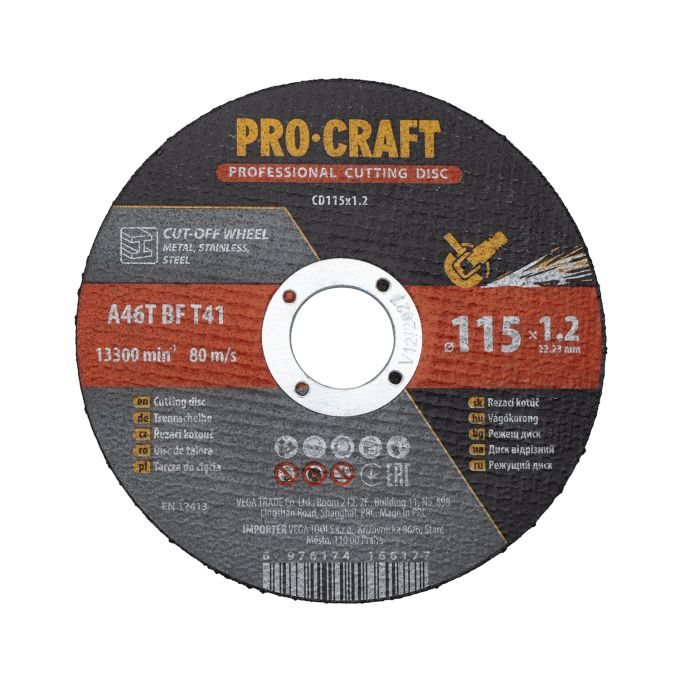 Диск відрізний Procraft CD115x1.2 115 мм 1,2 мм