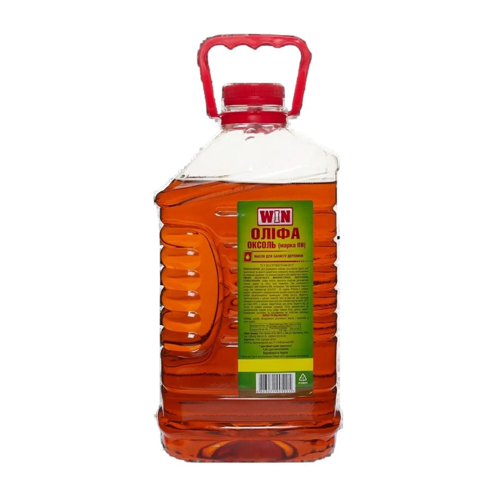 Масло для захисту деревини Оліфа Оксоль(марка ПВ) ТМ WIN (3.2кг)(3.5л)шт