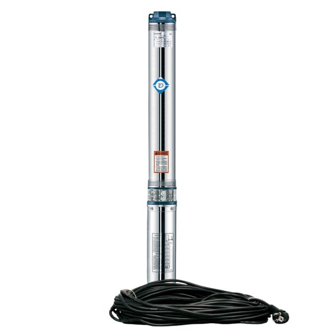 Насос відцентровий 0.75кВт H 91(68)м Q 45(30)л/хв Ø80мм 40м кабелю mid AQUATICA 3QJED2-21-0.75 (7784