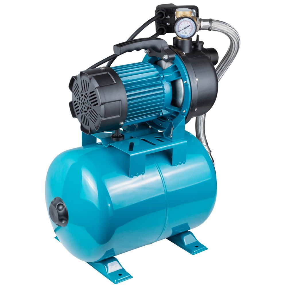 Станція 1.2КВт Hmax 48м Qmax 80л/хв пластик (самовсмоктуючий насос) 24л Україна AquaticaLEO EKJ-1202