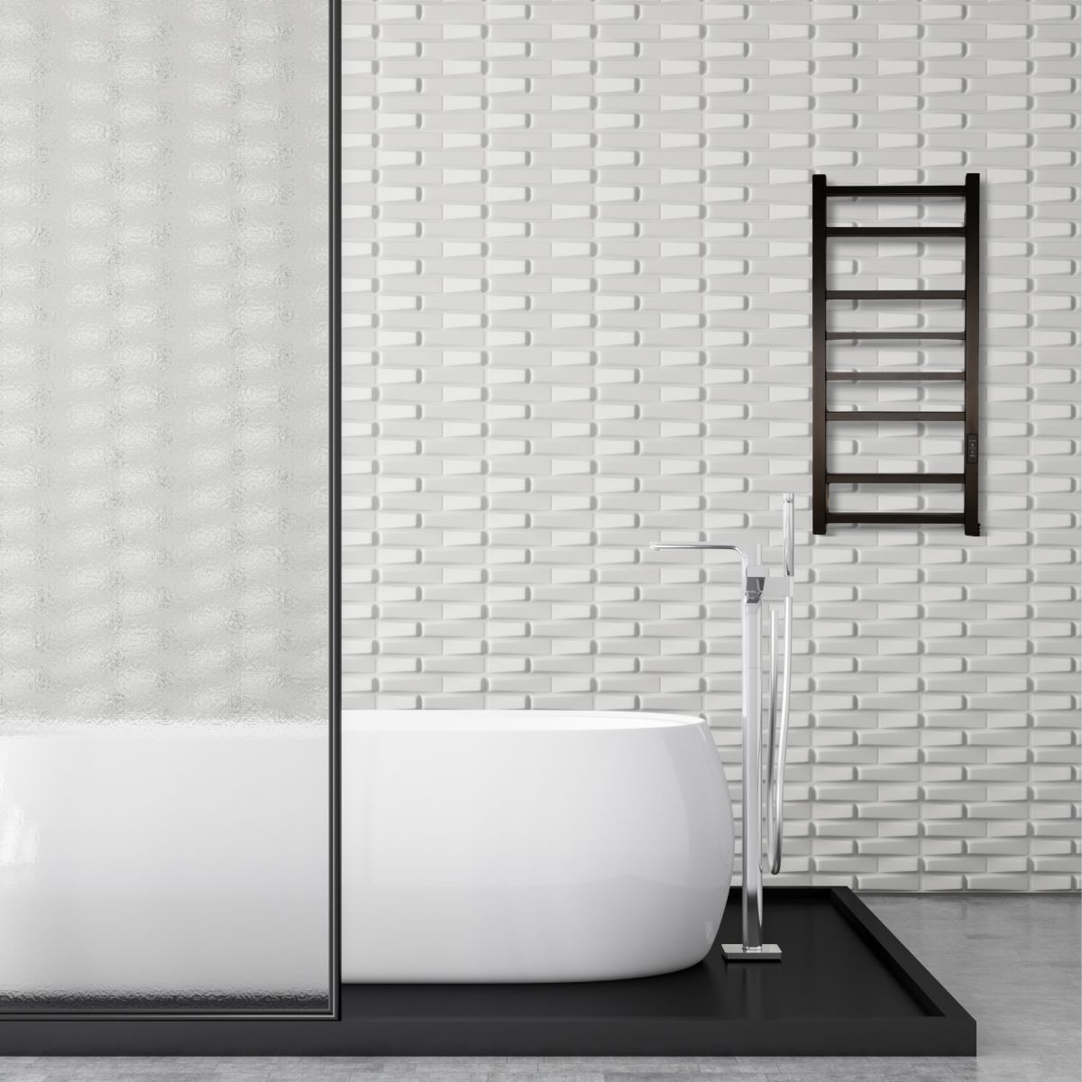 Рушникосушарка електрична Carino FABIA з контроллером Чорний мат 790*370