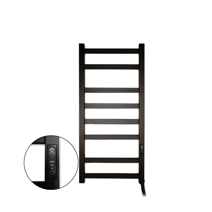 Рушникосушарка електрична Carino LUCA з контроллером Чорний мат 790*370